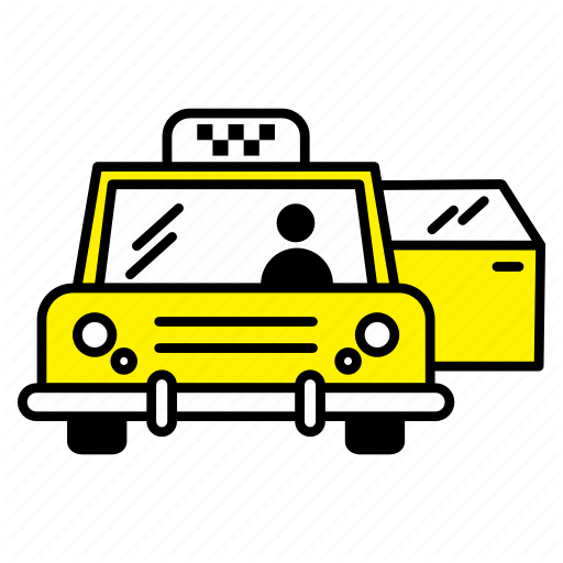 512x512 Car, Door, Open, Taxi, Transport Icon