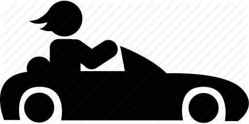 512x256 Car, Driver, Motorist, Silhouette Icon