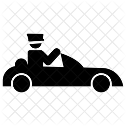 256x256 Car Driver Icon Of Glyph Style