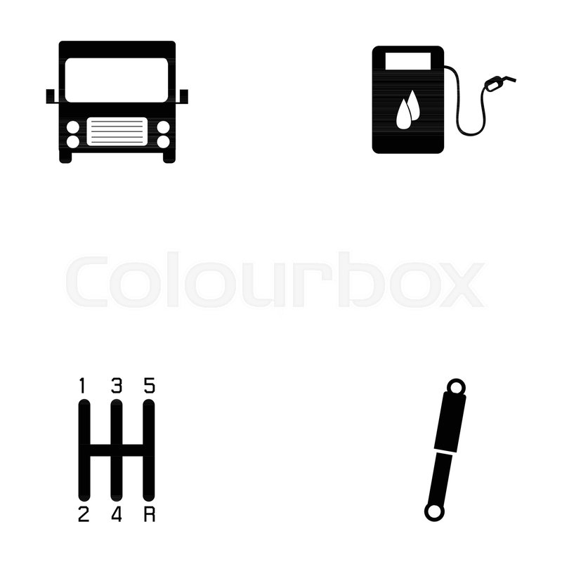 800x800 Car Driver Icon Set Stock Vector Colourbox