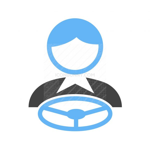 600x600 Driving Blue Black Icon