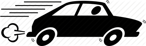 512x163 Car, Driver, Driving, Fast, Reckless, Speed, Speeding Icon