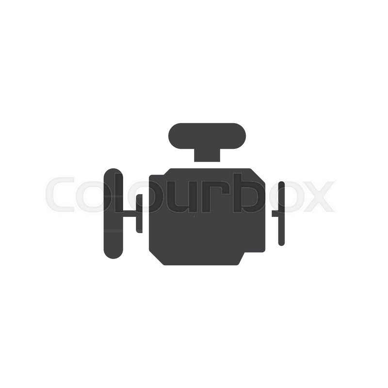 800x800 Car Engine Icon Vector, Filled Flat Stock Vector Colourbox