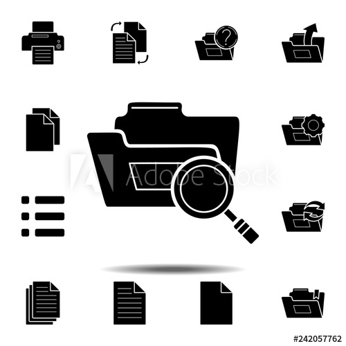 500x500 Search Folder Icon Simple Glyph Vector Element Of Web