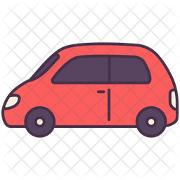 256x256 Car Icon Of Colored Outline Style