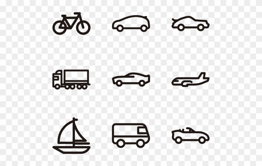 880x557 Car Icons Minimalist