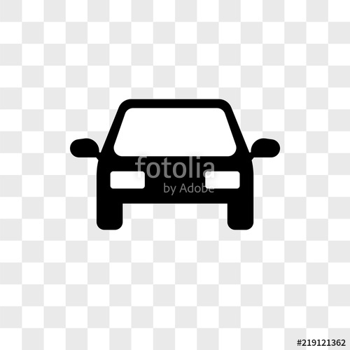 500x500 Front Car Vector Icon On Transparent Background, Front Car Icon