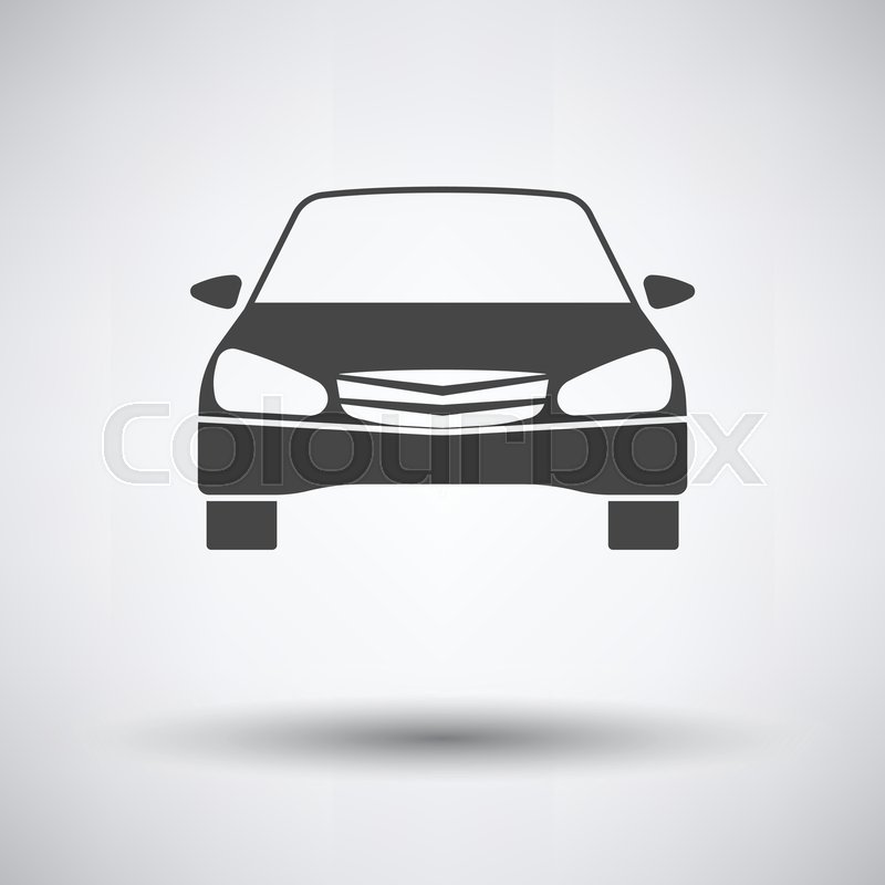 800x800 Sedan Car Icon Front View On Gray Stock Vector Colourbox