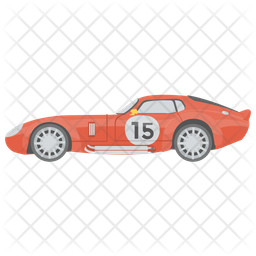 256x256 Sports Car Icon Of Flat Style