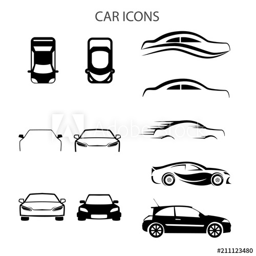 500x500 Car Icon, Car Icon Vector, Car Icon Object, Car Icon Image, Car