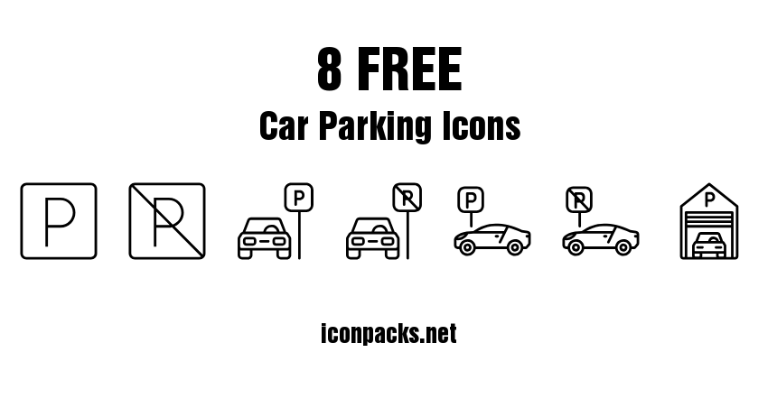 860x452 Free Car Parking Icons