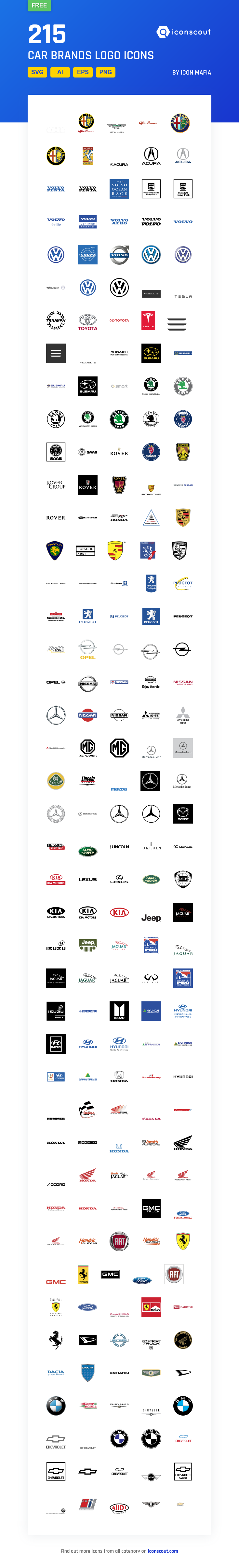 735x4815 Car Brands Logo Free Icon Pack