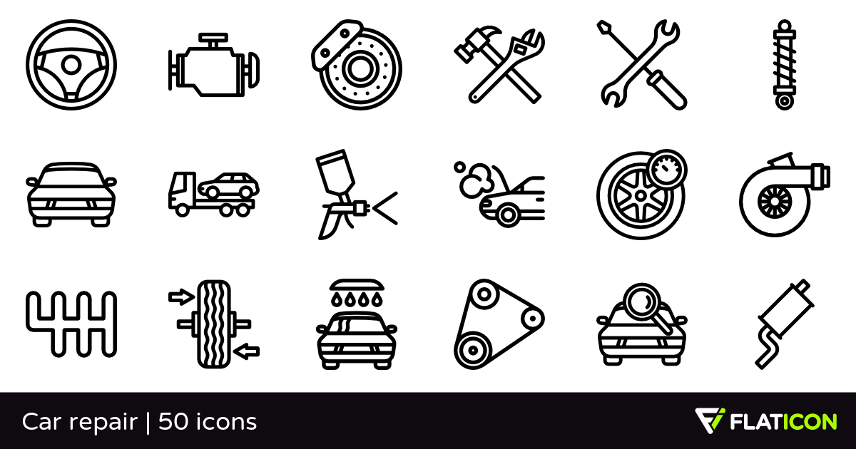 1200x630 Car Repair Free Icons