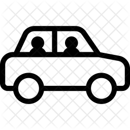 256x256 Car Side View Icon Of Line Style