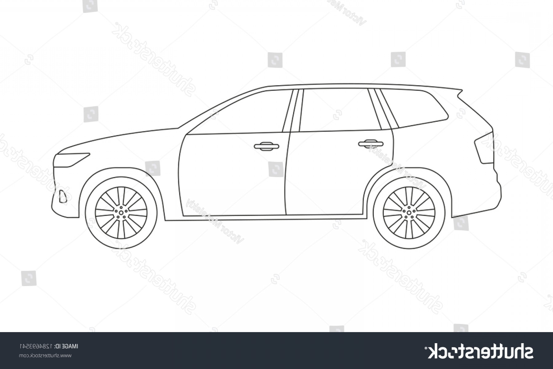 1800x1200 Suv Car Outline Icon Side View Hoodamathrun
