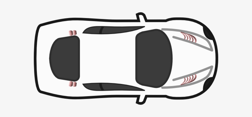 820x382 Car Icon Top View White Car