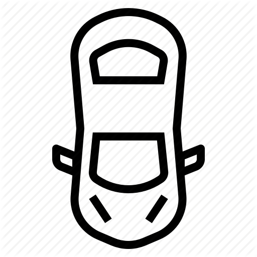 512x512 Car, Driving, Top, Vehicle, View Icon