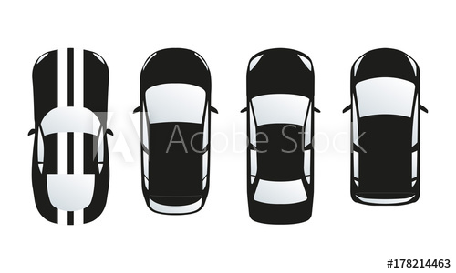 500x300 Car Icon Set Top View Vector Illustration Or Different Type