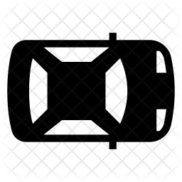 256x256 Car Top View Icon Of Glyph Style