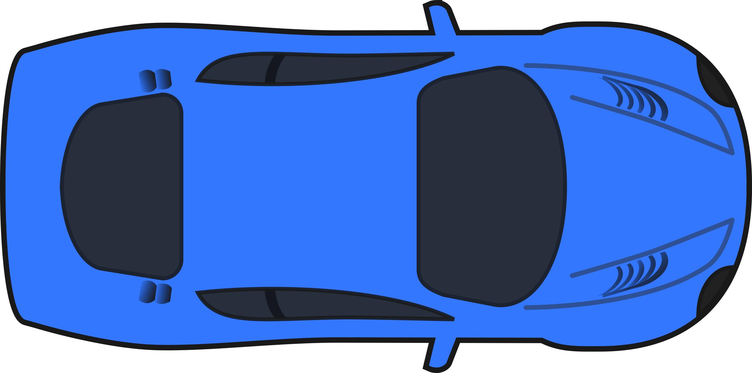 2400x1190 Dark Blue Racing Car