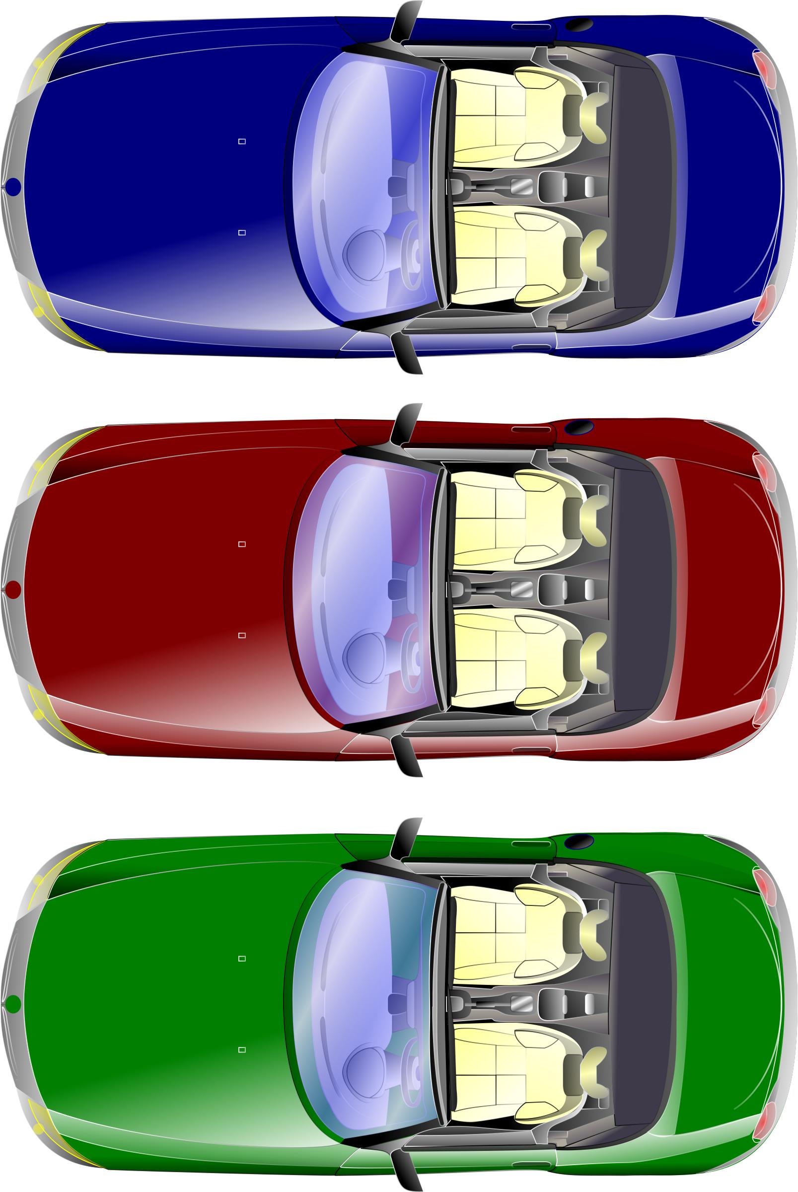 1607x2400 Car Top View Icons Png