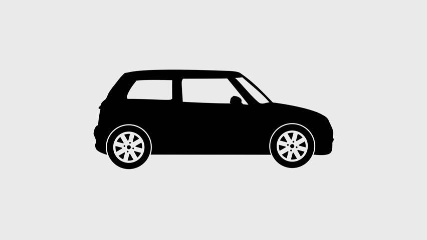 852x480 Car Icon Looped Animation On Transparent