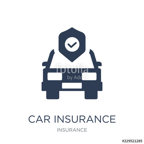 500x500 Car Insurance Icon Trendy Flat Vector Car Insurance Icon On White