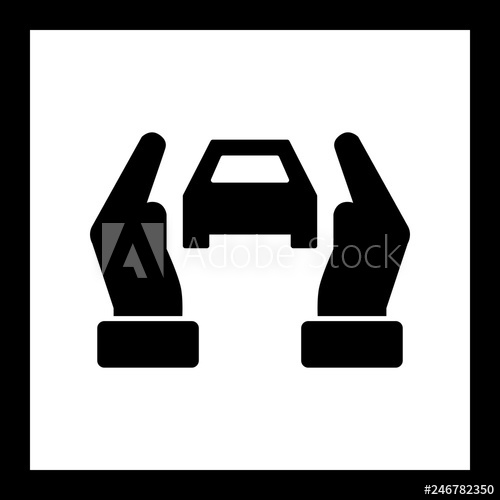 500x500 Vector Car Insurance Icon