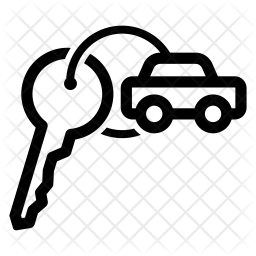 256x256 Car Keys Icon Of Glyph Style