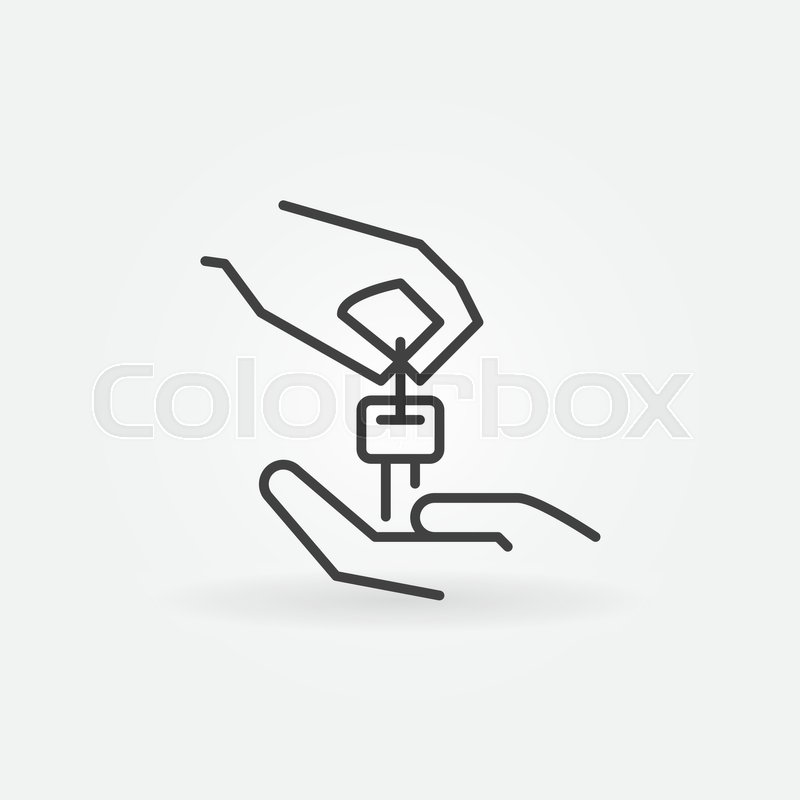 800x800 Hands With Car Key Icon Vector Buying Stock Vector Colourbox
