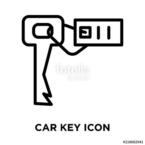500x500 Car Key Icon On White Background Modern Icons Vector Illustration