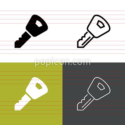 400x400 Car Key Icon Set