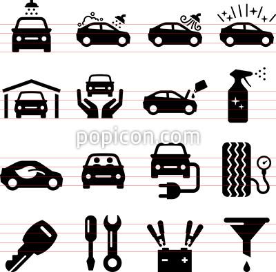 400x395 Car Maintenance Icons