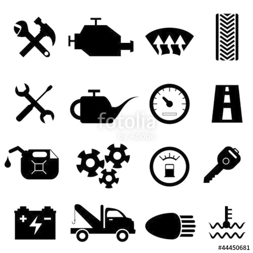 500x500 Car Maintenance And Repair Icons Stock Image And Royalty Free
