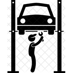 256x256 Car Repair Icon Of Glyph Style