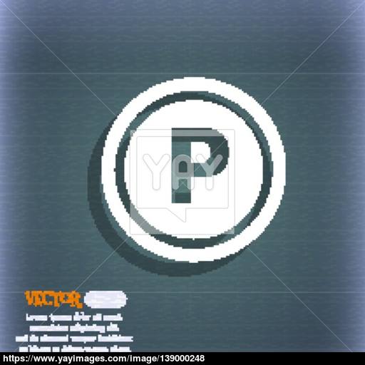 512x512 Car Parking Icon Symbol On The Blue Green Abstract Background