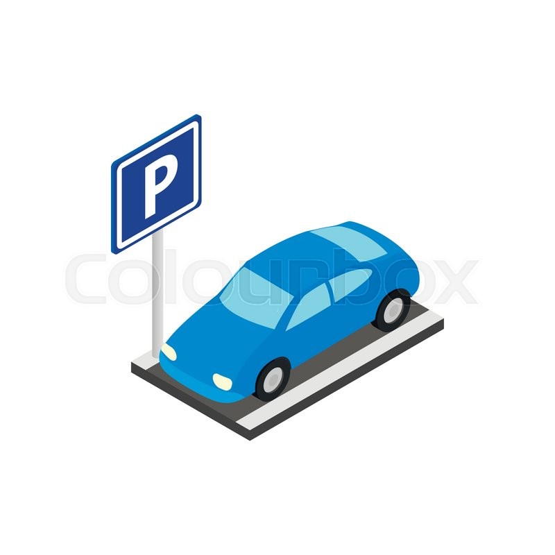 800x800 Street Parking Icon In Isometric Stock Vector Colourbox
