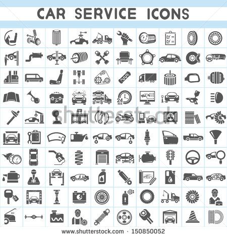 450x470 Car Service Icons Set, Car Parts Set Car Icons Car Parts, Icon