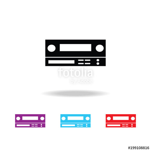 500x500 Car Radio Icon Elements Of Car Repair Multi Colored Icons