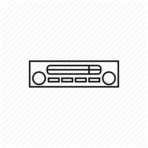 512x512 Automobile, Car, Fm, Player, Radio, Sound, Stereo Icon