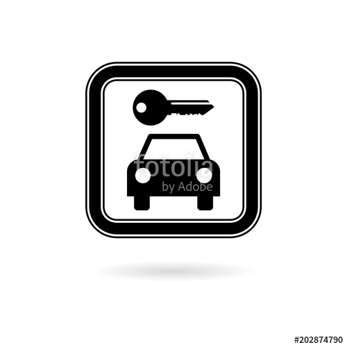 500x500 Car Key, Car Rental Icon Stock Image And Royalty Free Vector
