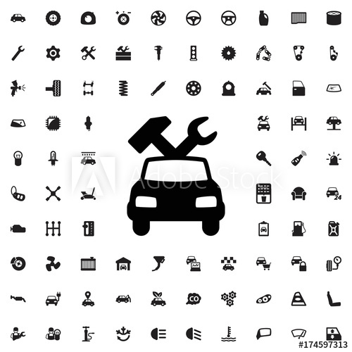 Car Repair Icon Set Of Filled Car Service Icons 500x500 Car Repair Icon Set Of Filled Car Service Icons