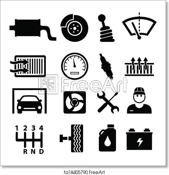 Free Art Print Of Car Repair And Mechanic Icons Car Repair Shop 561x581 Free Art Print Of Car Repair And Mechanic Icons Car Repair Shop