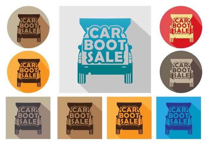 Car Boot Icon Vector Set 700x490 Car Boot Icon Vector Set