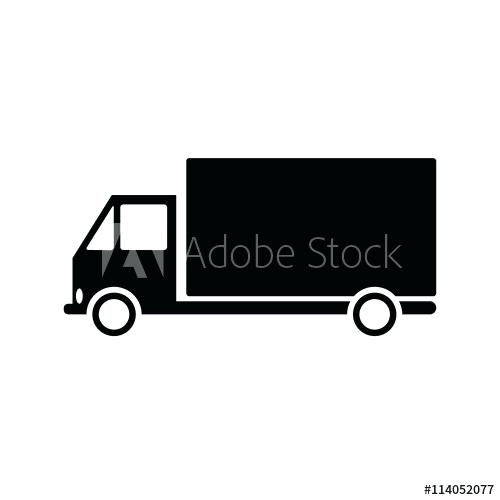 Shipping Truck Delivery Icon Silhouette Isolated On White 500x500 Shipping Truck Delivery Icon Silhouette Isolated On White