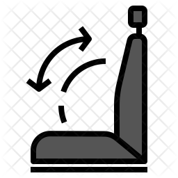 256x256 Car Seat Icon Of Colored Outline Style