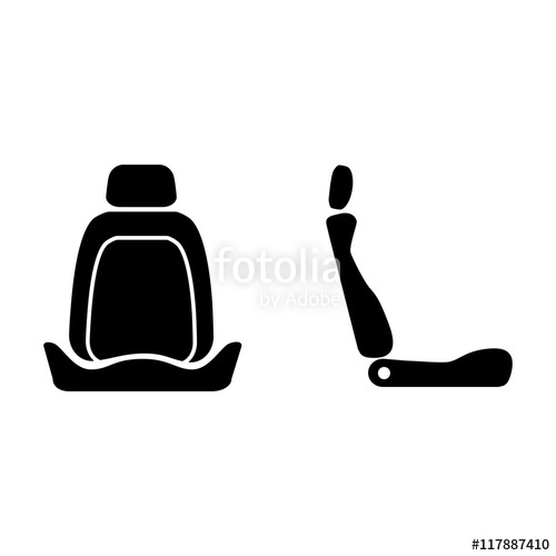500x500 Car Seat Icon Vector Illustration Stock Image And Royalty Free