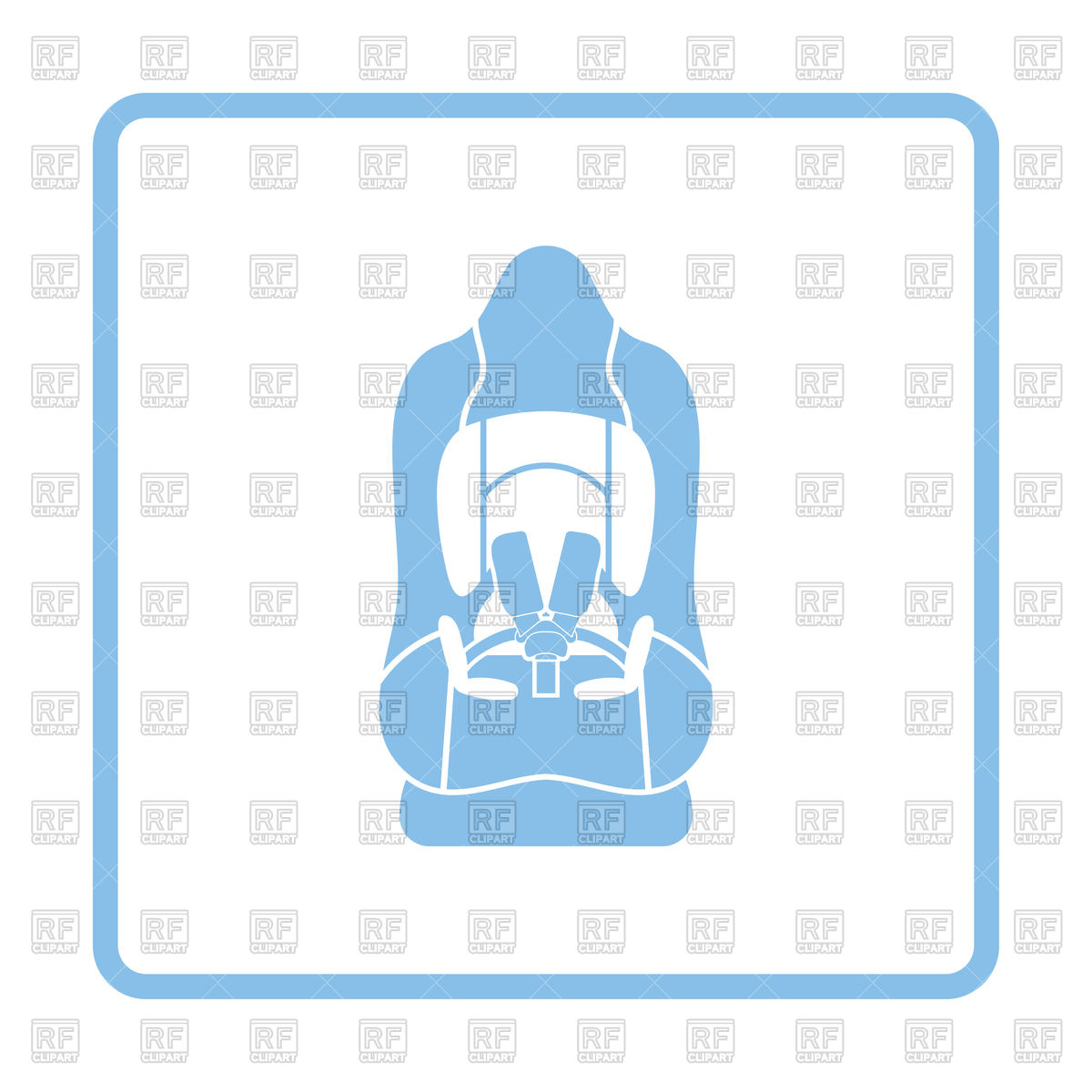 1200x1200 Blue Frame Design Of Baby Car Seat Icon Vector Image Of Icons