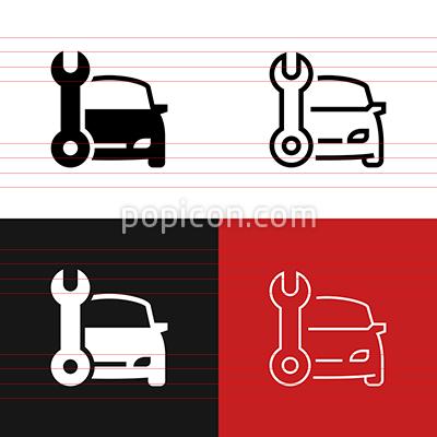 400x400 Car Service Icon Set