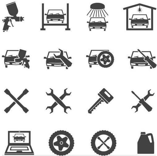 507x505 Car Service Icons Set Vector Free Download